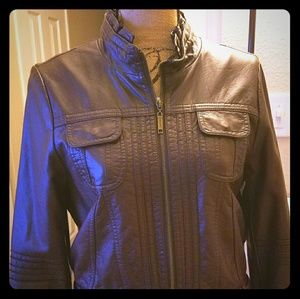 FINAL REDUCTION⭐Unique JouJou faux leather jacket